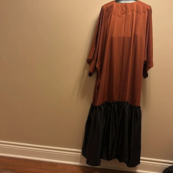 Vintage style Rust Orange black  Beautiful abaya maxi dress - Picture 6 of 13